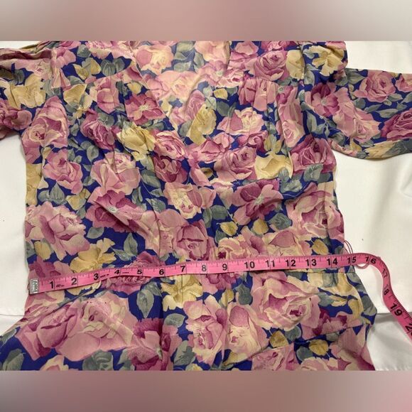 Vintage Lynda Pizzuto for Phoebe Dress Floral Prind - Picture 14 of 16